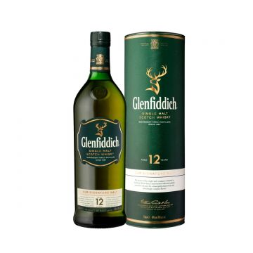 Glenfiddich 12 ani Speyside Single Malt Scotch Whisky 1L