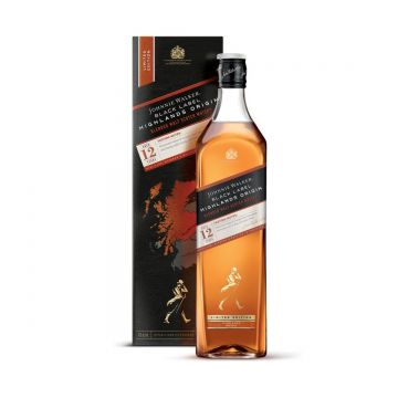 Johnnie Walker Black Label Highlands Origin 12 ani Blended Malt Scotch Whisky 1L
